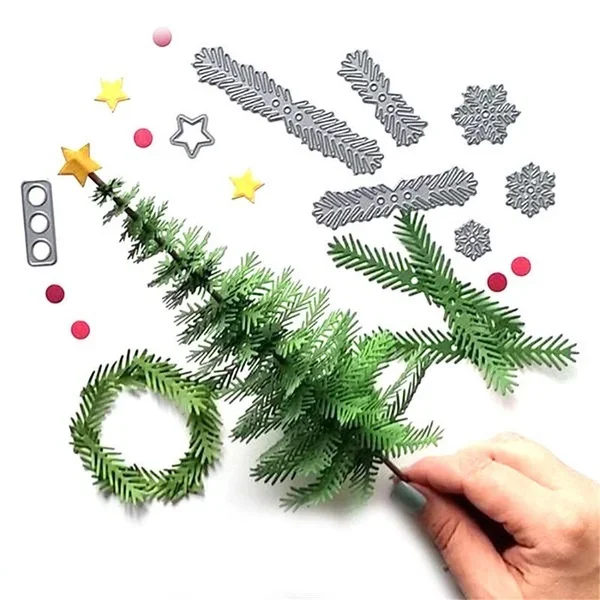 2017 New Metal Christmas Tree Wreath Cutting Dies Stencil Scrapbook DIY Paper Craft Gifts