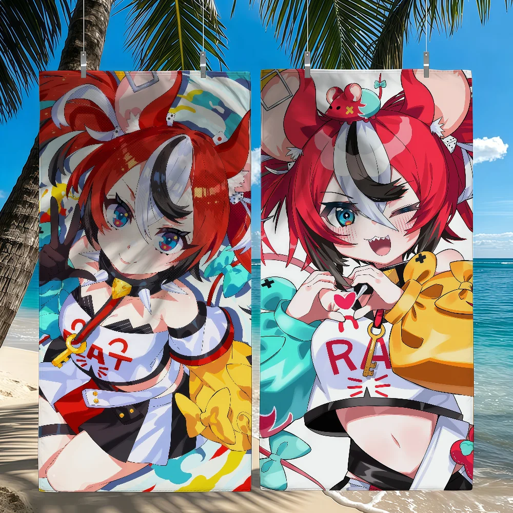 VTuber H-Hakos Baelz Towel Quick Drying Beach Towels Are Suitable For Swimming Pools Camping Yoga And The Gym