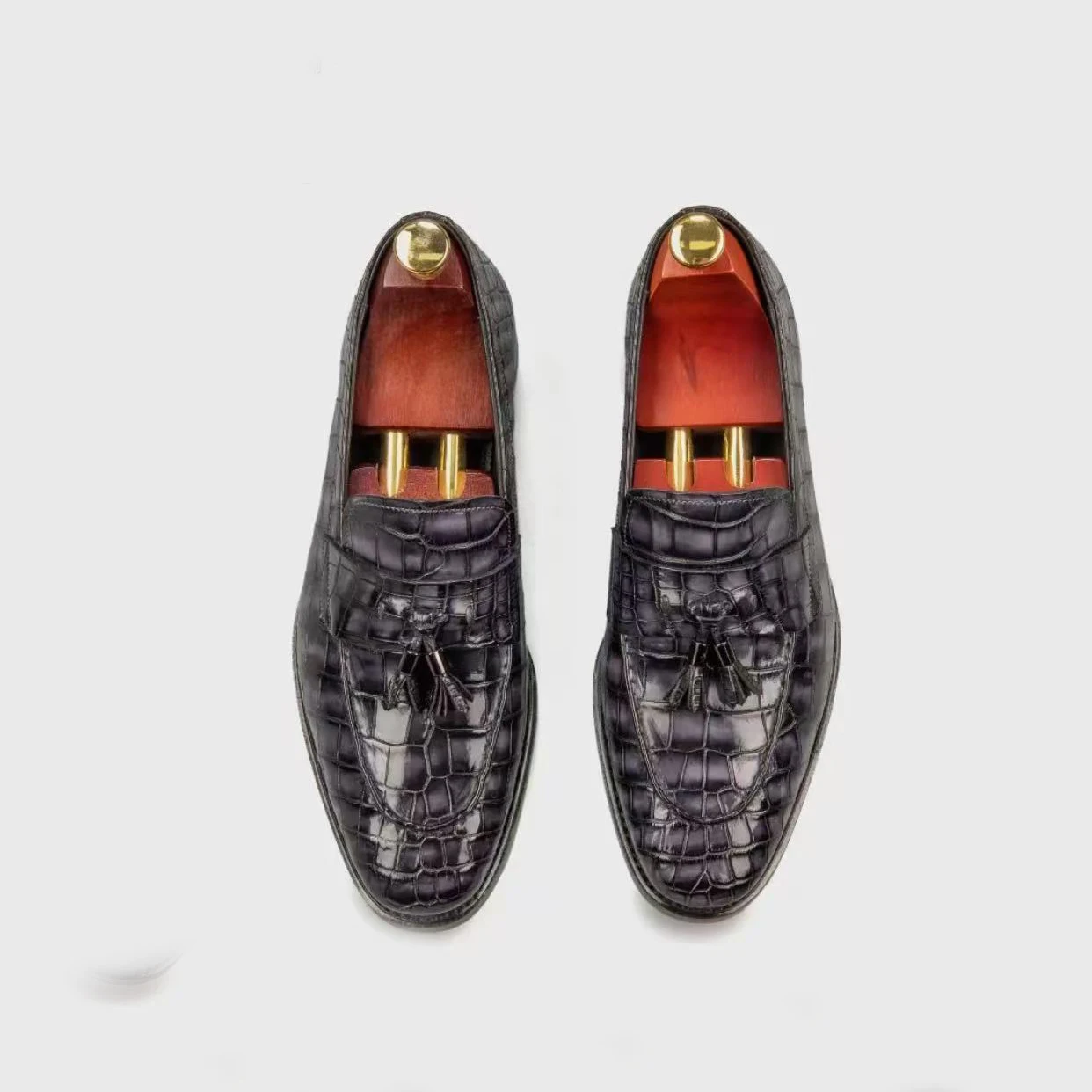 chue new men crocodile shoes male loafers wedding business office shoes fahion leisure view 3
