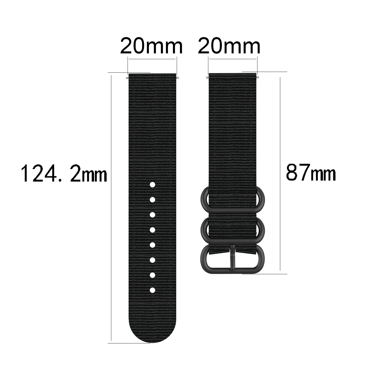 20 22mm Nylon strap For Samsung Gearsport S3 Frontier Classic Galaxy watch Active 2 3 4 5 6 7 40 41 42 43 44 45 46 47mm Bracelet