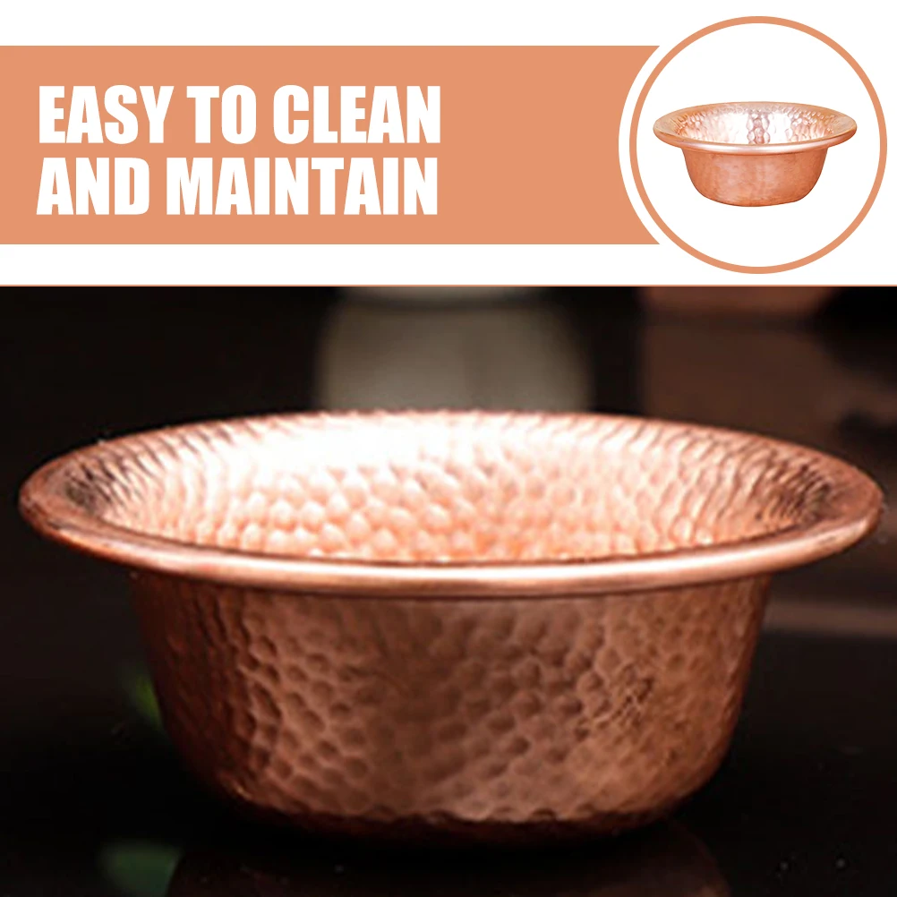 

Copper Bowl Decorative Worship Bowls Serving Temple Cup Bronze Ritual Water Home