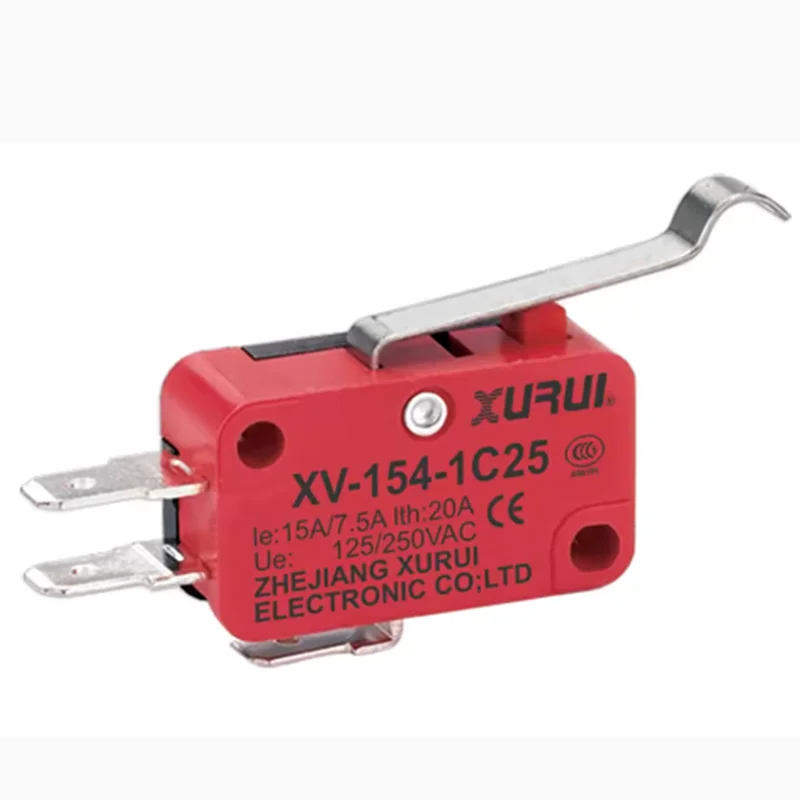 Xurui XV-15 Micro Switch Micro 1A25/1B25/V151-1C25/V152/V153/154/V15 250VAC Electronic Micro Switch Simulated Plastic Material