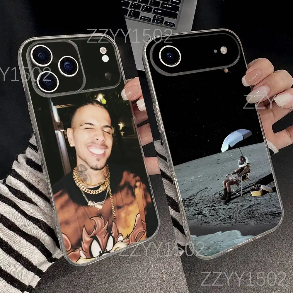 

R-Rauw A-Alejandro Rapper Phone Case For iPhone 17,16,15,14,13,12,11 Pro,Max,Plus,X,XS,XR,SE4,E Mini Transparent Soft