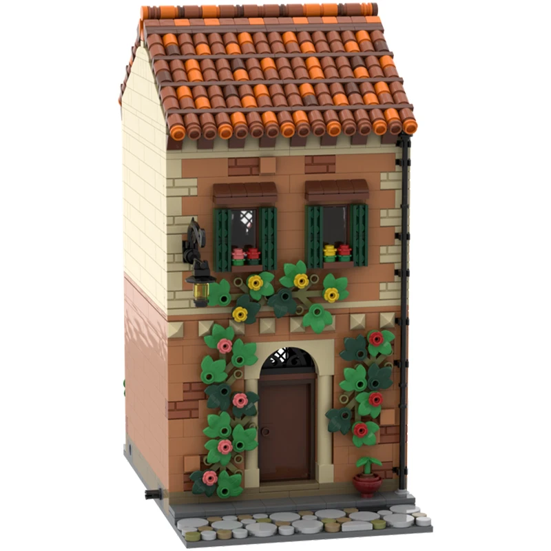 

1153 шт. MOC, итальянская уличная серия, сборка 2, модульные строительные блоки «сделай сам», развивающие игрушки для детей, подарок на день рождения