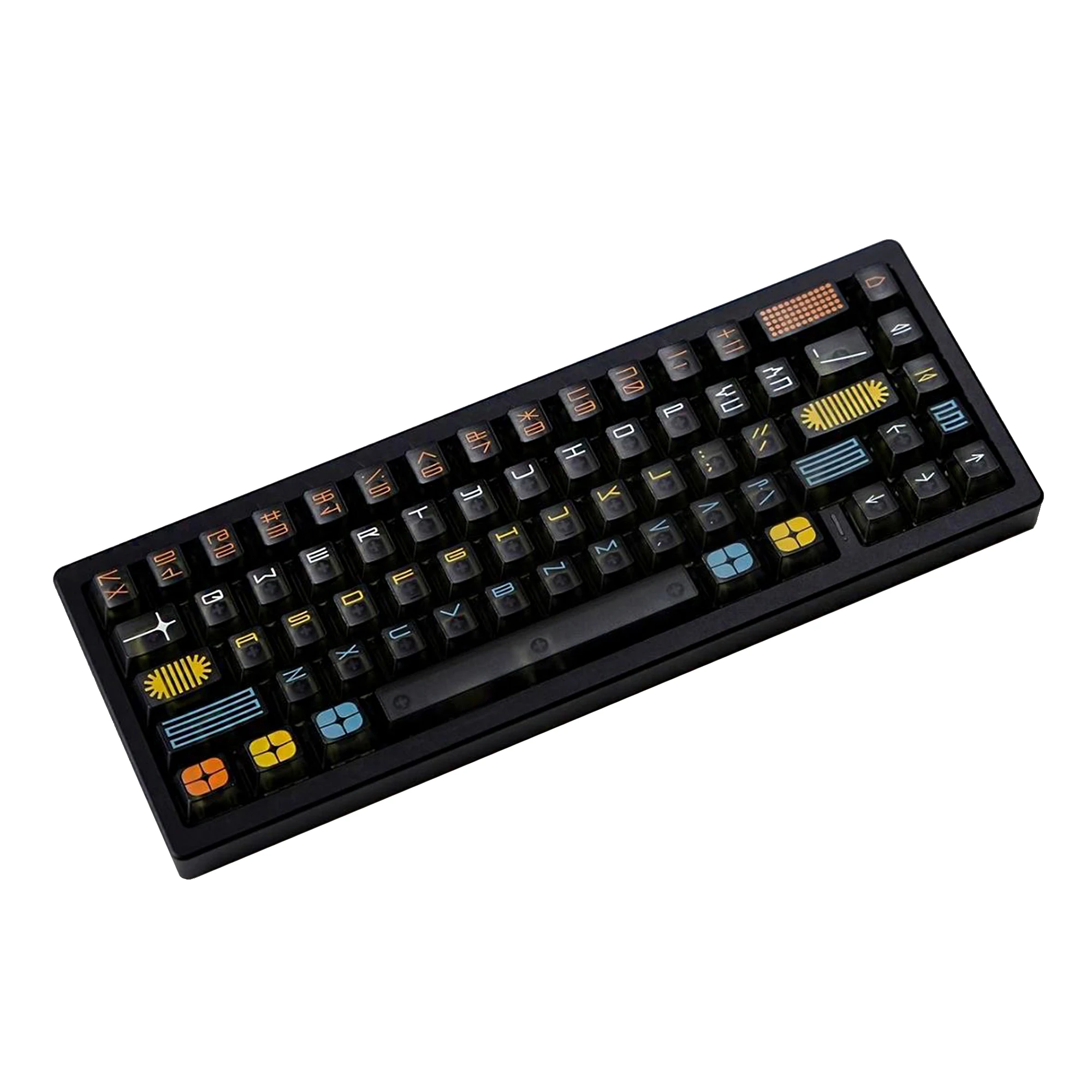 

122 Keys Exhibition Theme Five Sides Fog Keycaps Cherry Profile PC UV Print Keycap for 61/64/68/75/84/87 MX Mechanical Keyboard