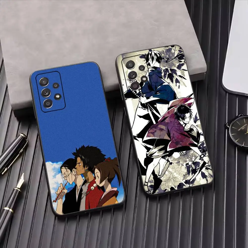 S-Samurai C-Champloo Samurai Action Phone Case for Samsung Galaxy S23,S24,S25,S22,Ultra,S21,Plus,FE,Lite,Note,10,Black Cover