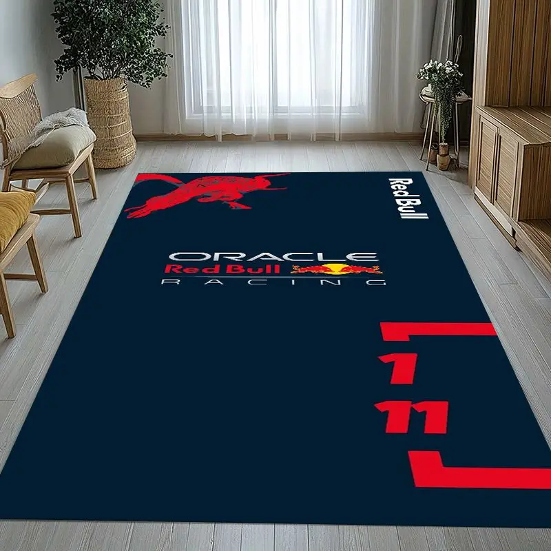 Vintage Racing Car R-Red B-Bull Garage Area Rug,Non-Slip Carpet Mat for Living Room Bedroom Playroom,Sofa Floor Rug,Home Decor