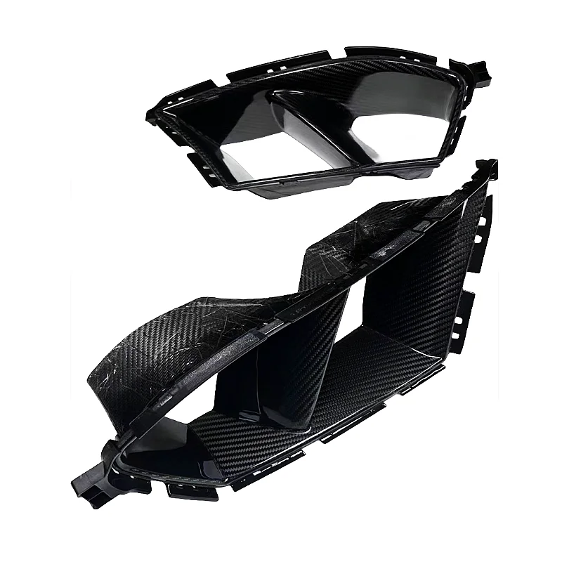 Grelhadores dianteiros de fibra seca de carbono, Tampa de ventilação, Entrada lateral, Acessórios de carro, BMW G80 M3 G82 M4 2021 22 23