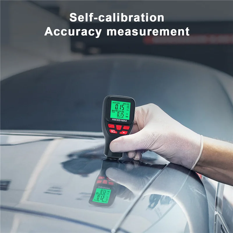 

A04E-2X HW300-MAX Coating Thickness Gauge Paint Film Thickness Gauge Universal Auto Accessories