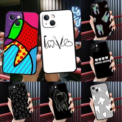 Dentist Tooth Pattern Capa For iPhone 15 11 14 Pro Max 12 13 14 Pro Max Plus X XR XS Max 12 13 Mini Phone Case