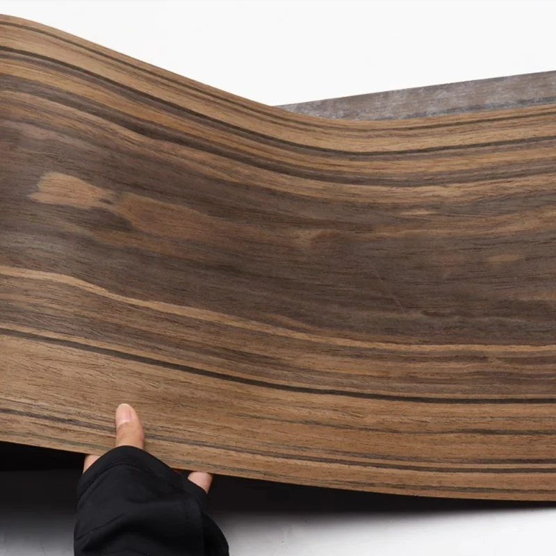 Tech-Smoked Blackwood Veneer Sheet Dark Smoked Pattern for Furniture Doors Accent Table Decor Panels Veneer L:2.5MetersX28cm