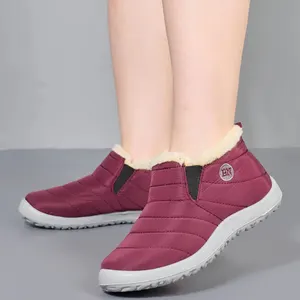 Botas de neve impermeáveis para mulheres Botas de tornozelo causais, tamanho positivo, pele quente, sapatos de algodão, pelúcia, inverno 10 principais vendas botas feminina plus size - №10