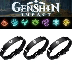 Genshin Impact Vision bracciale in acciaio inossidabile God Of Eye Pyro Cryo Electro Anemo Geo Hydro Dendro bracciale donna uomo gioco regalo