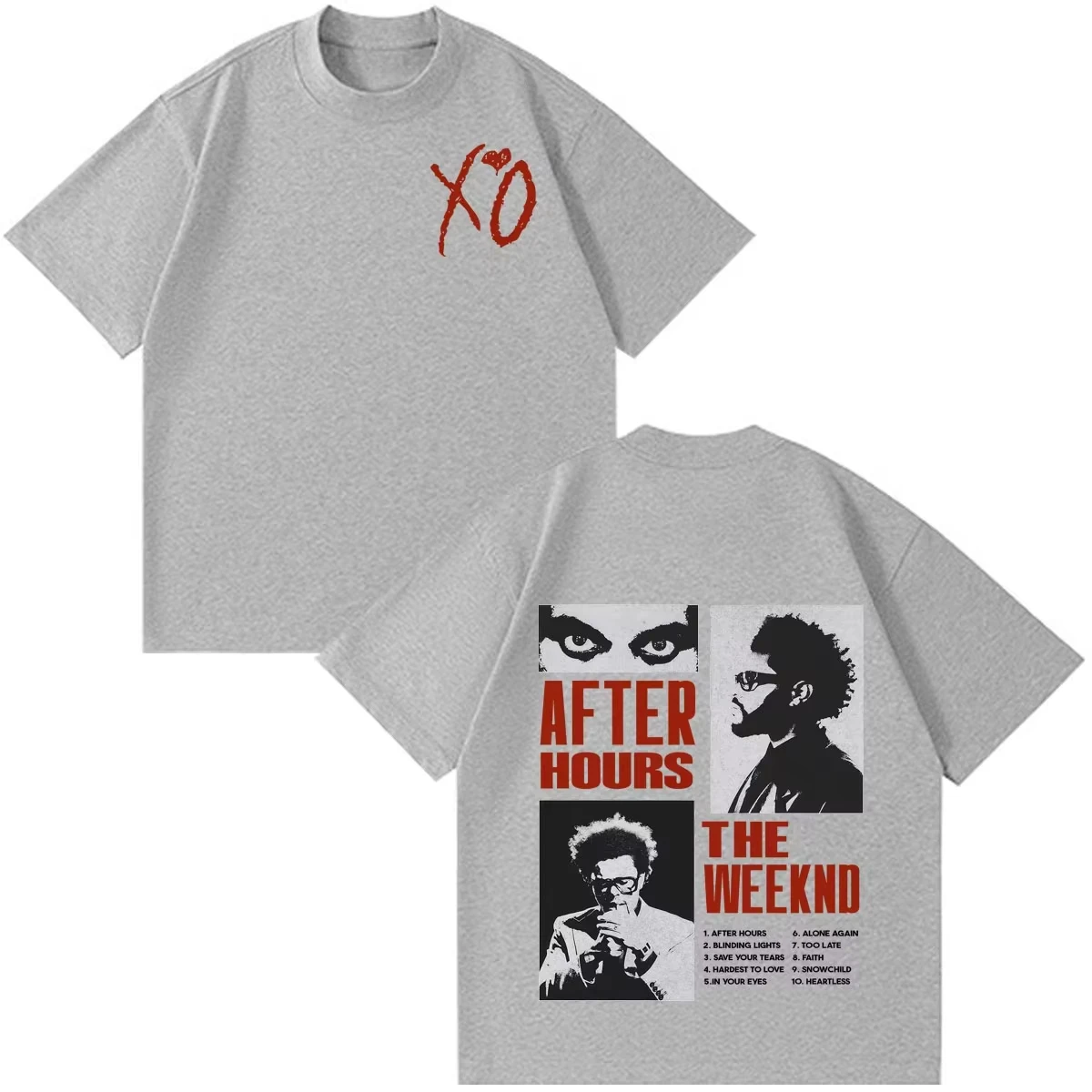 Unisex Fashion Loose Pure Cotton Hip Hop Streetwear T-Shirt, The Weeknd 2026 After Hours Til Dawn Tour Print Summer T-Shirt