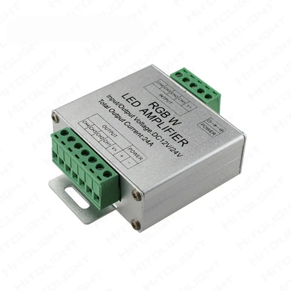 

DC12-24V RGB RGBW Усилитель 24A 4-канальный усилитель сигнала Контроллер консоли Контроллер Алюминиевый корпус