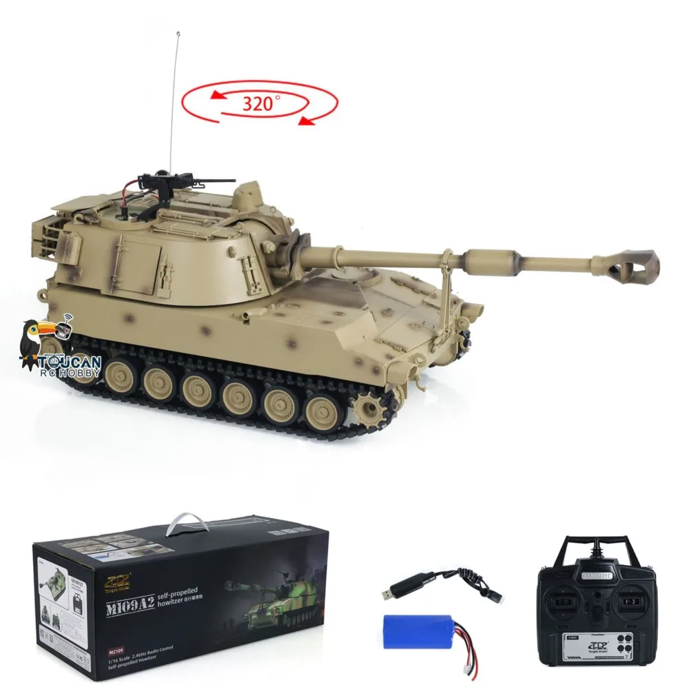 Vendita negli Stati Uniti 1/16 Tongde RC Tank M109A2 Olice semovente RTR A infrarossi BB Barrel Recoil