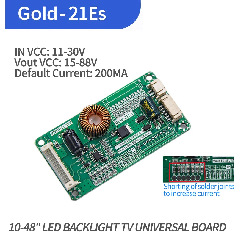 

For 10-48 inch LED TV constant current board LCD TV backlight constant current drive boost board 200MA Gold-21Es