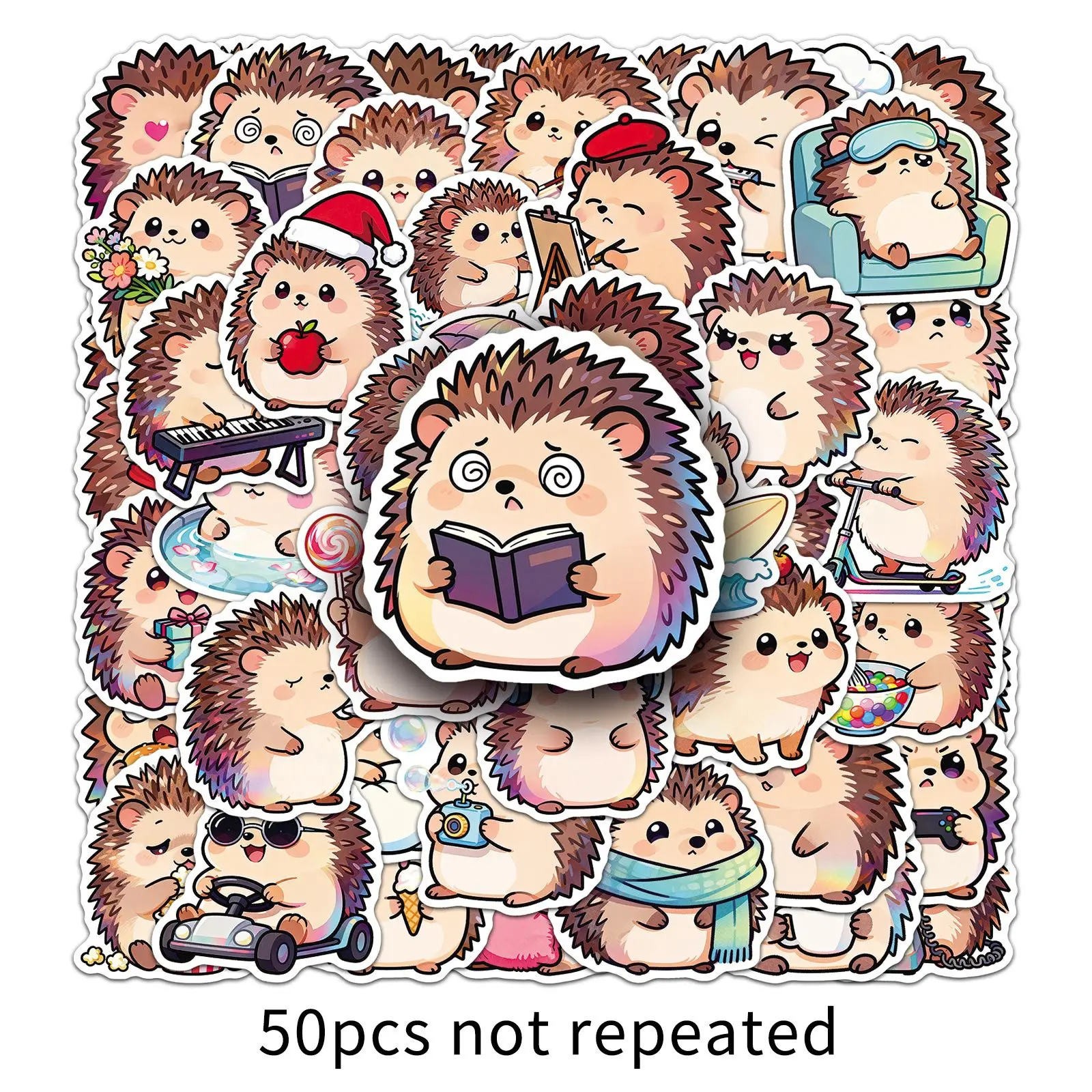 50PCS Cartoon Igel Aufkleber DIY Telefon Laptop Gepäck Skateboard Wasser Tasse Wasserdichte Graffiti Aufkleber Spaß für Kinder Spielzeug Geschenke