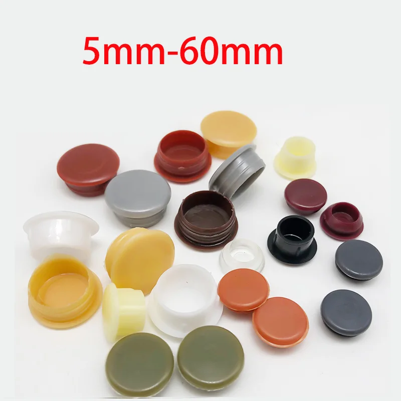 10/20/50/100pc Plastic Round Furniture Panel Hole Plug Door And Window Extra Hole Dust Plugging Screw Colour Trim Snap-on Cover