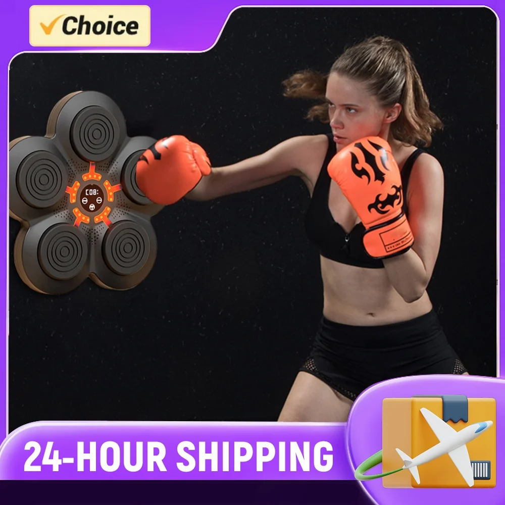 Smart Music Boxing Machine USB Charging Wall Mounted Boxing Trainer Bluetooth Electronic Boxing Machine with 2-5 Light Modes
