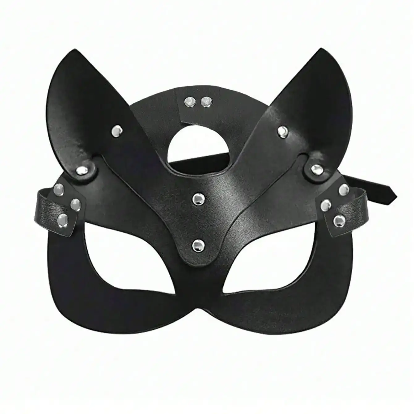 Women Sexy Leather Mask Gothic Cosplay Masquerade Ball Half Face Cat Mask BDSM Sex Games Toy Party Fancy Masks Accessories