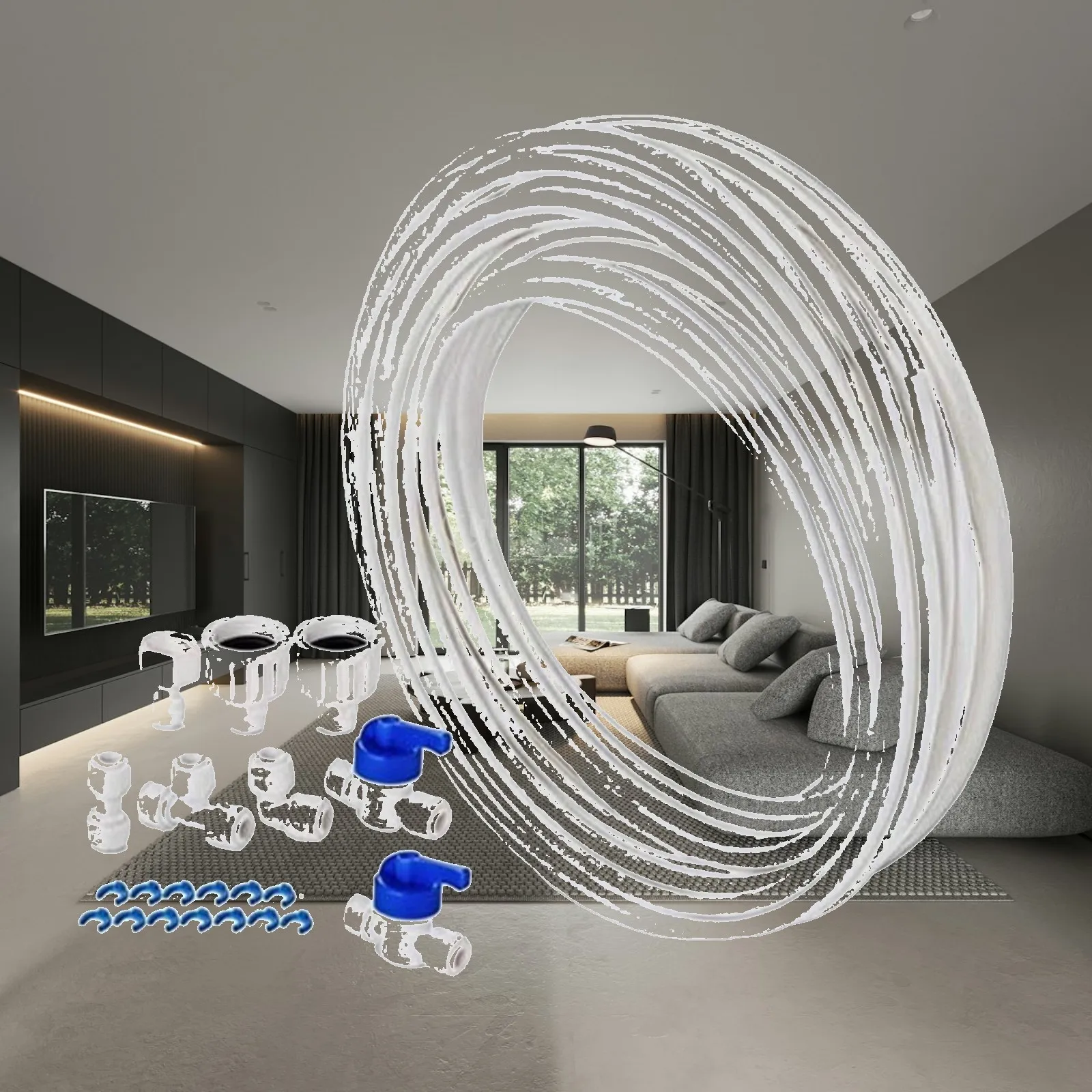 Reverse Osmosis Purifier Tube Connector 10 Meter PE Water Line for Household Filter Machine