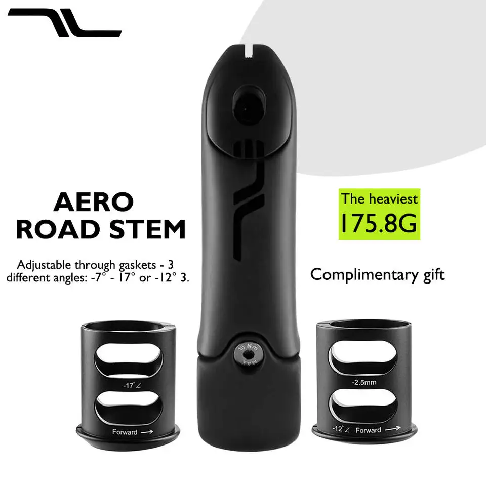 Aero Design Carbon Fiber Aero Road Stem 31.8mm Clamp 1 1/8