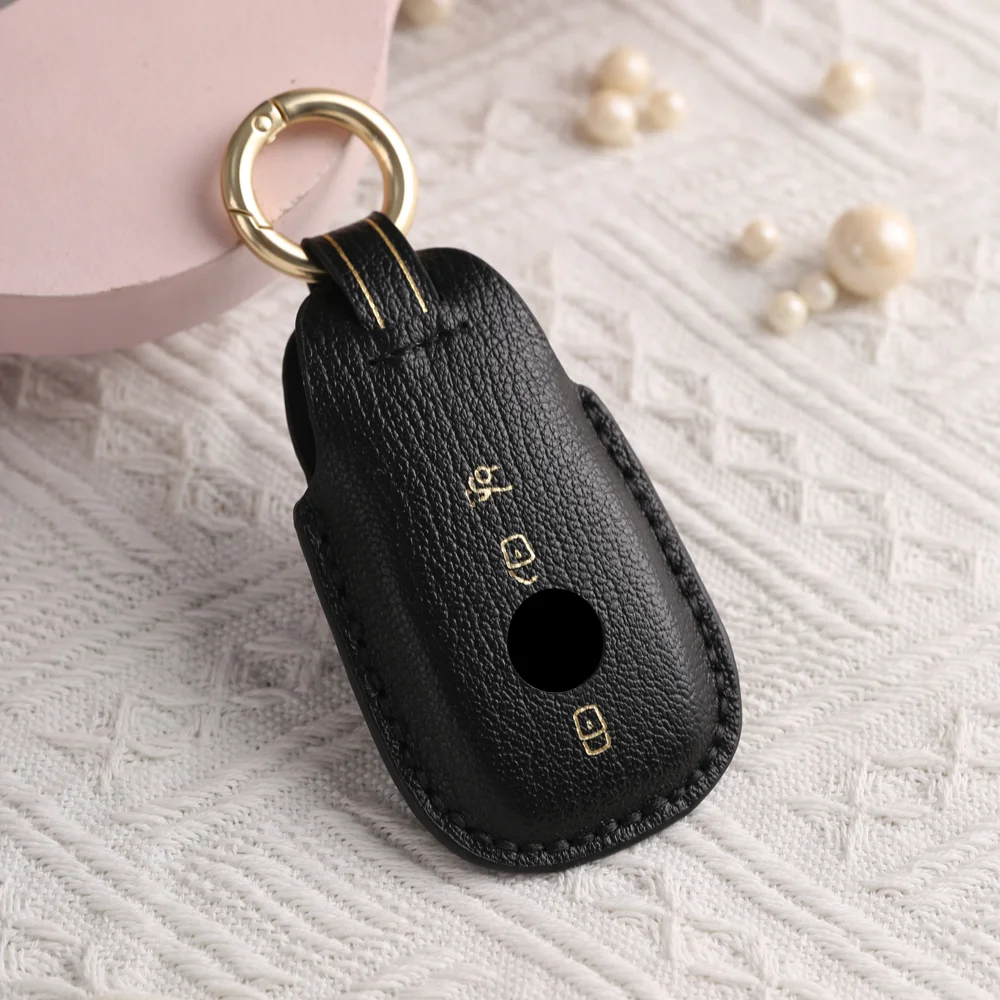 Leather Car Key Case Fob Cover for Mercedes Benz GLC CLE CLA GLB GLS W177 W205 W213 W222 X167 AMG G63 A C E S G Class