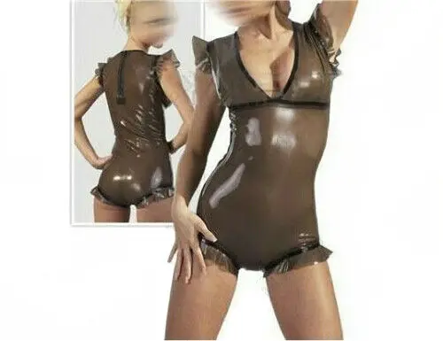 

Latex Catsuit Rubber Club Cosplay Uniform Sexy Swimwear Bodys 0.4mm S-XXL