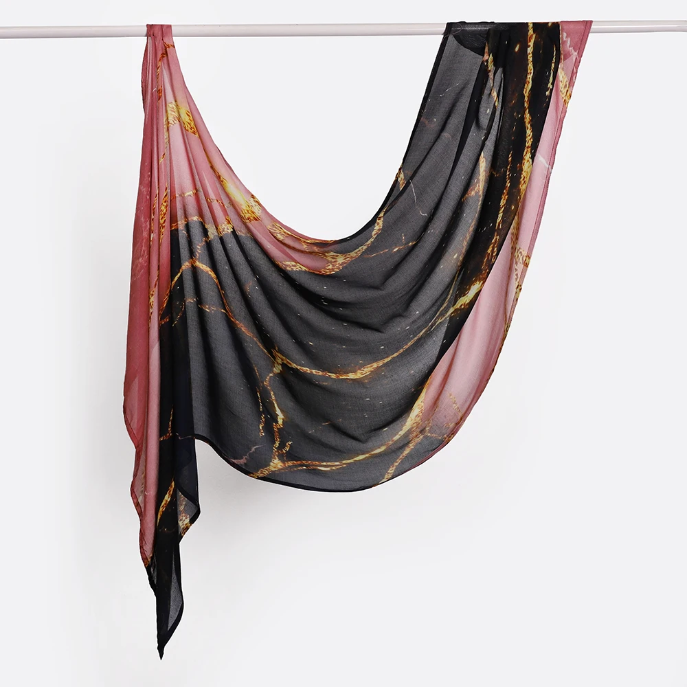 Hochwertiges bedrucktes Hijab-Kopftuch, weich, atmungsaktiv, Hijab, muslimische Frauen, Islam-Baumwollschals und Tücher, Viskose, Modal-Hijab – Detail 6