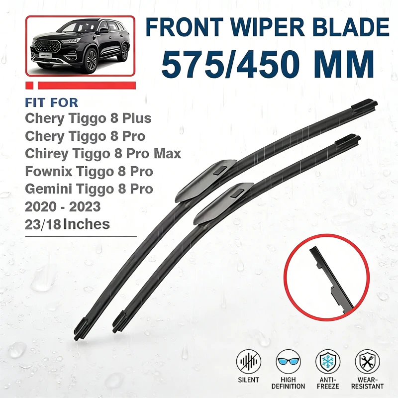 

Front Wiper Blades 23"+18" For Chery Tiggo 8 Plus Pro Max 2020-2023 Chirey Skytour Fownix Windshield Windscreen Car Accessories
