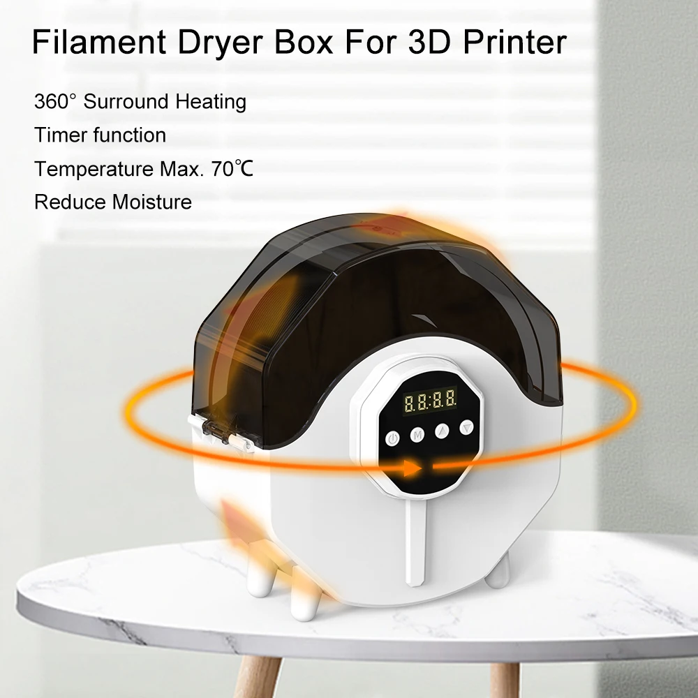 Twotrees 3D Printer Filament Dry Box Upgrade Dehydrator Spool Holder 3D Filament Dryer for 1.75/2.85/3mm PLA TPU FDM 3D Printer