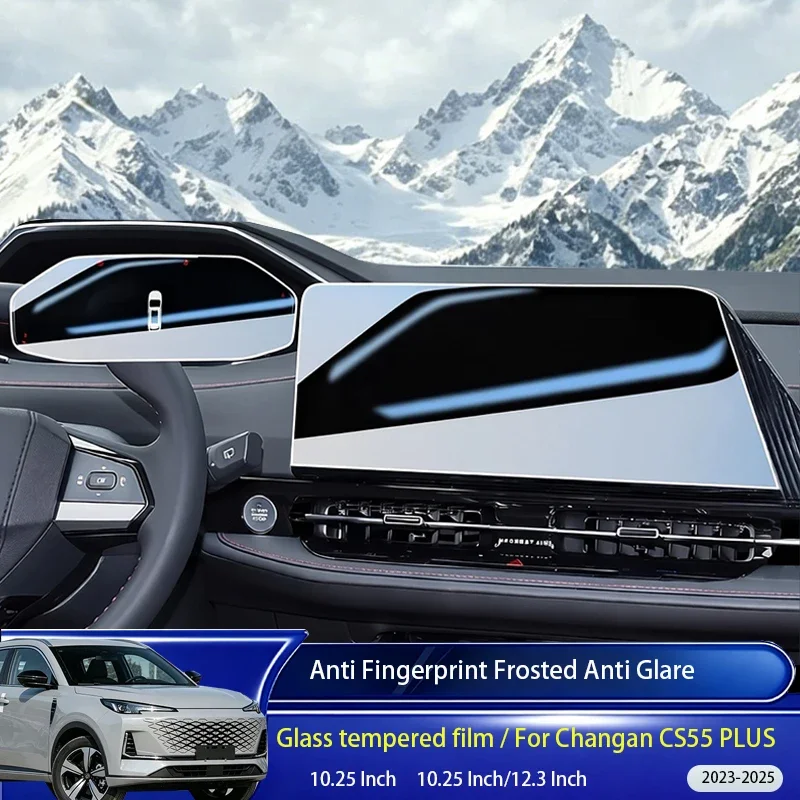 For Changan CS55PLUS 2023-2025,Car Screen Tempered Glass Film Center Console Dashboard Navigation Protector Interior Accessories