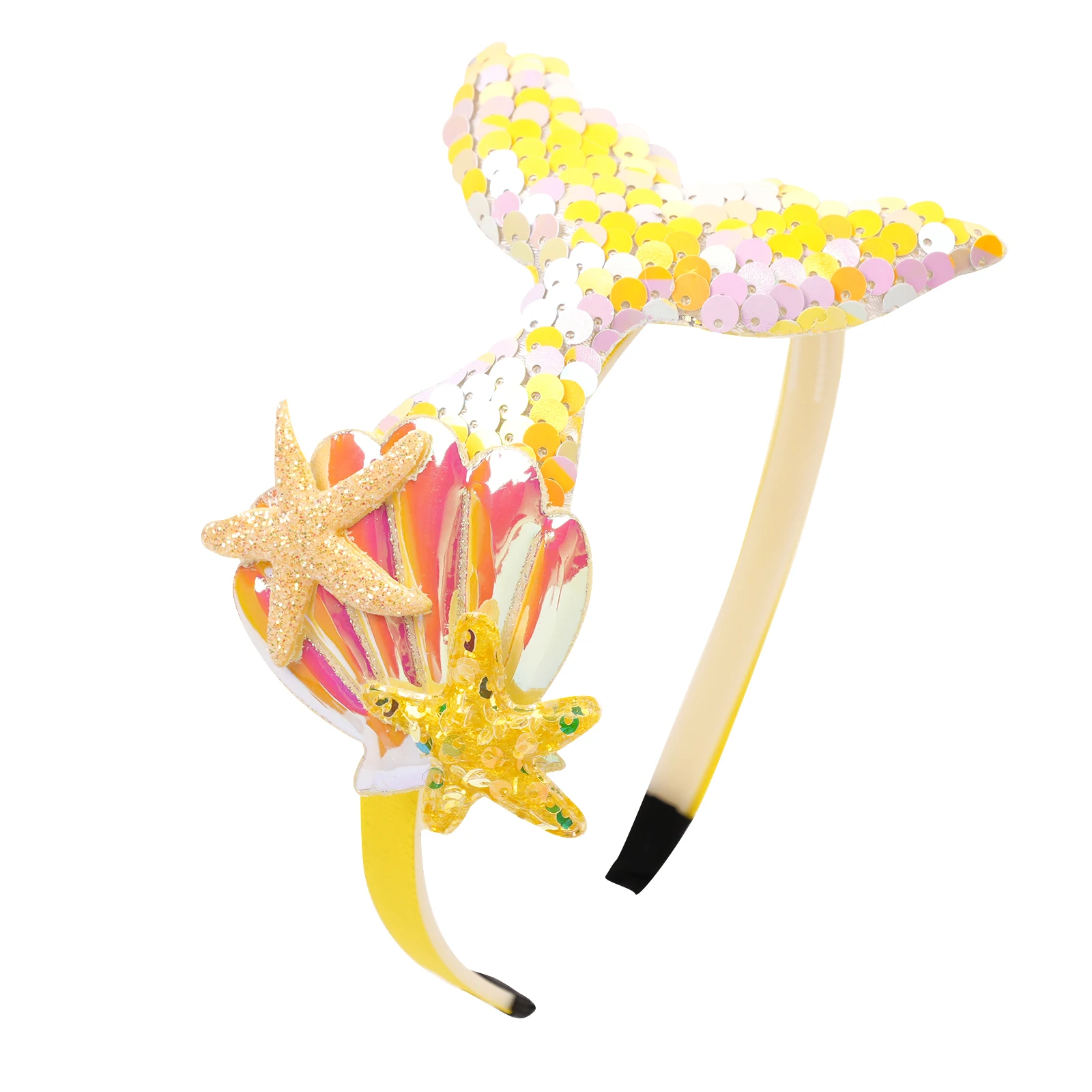 Niedliches Meerjungfrauen-Stirnband für Mädchen, Prinzessin, Geburtstagsparty, Haarband, Festival, Cosplay, DIY-Haarschmuck, Frauen-Geschenke – Detail 8