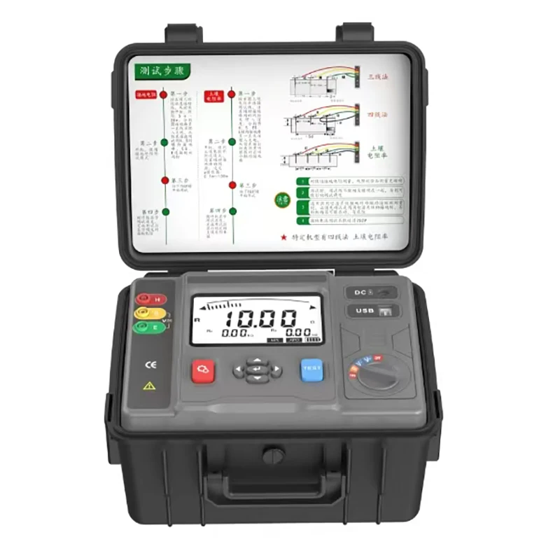 

ES3000P Digital Earth Ground Resistance Tester Meter Grounding Resistance Measurement