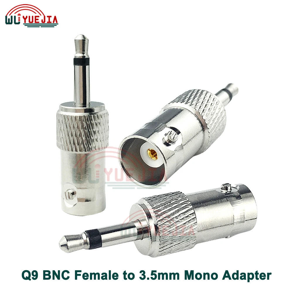 

1Pcs Q9 BNC Female Jack to 3.5mm Mono 1/8" Male Plug RF Coaxial Adapter Connector High Quality Nickel Plating Brass