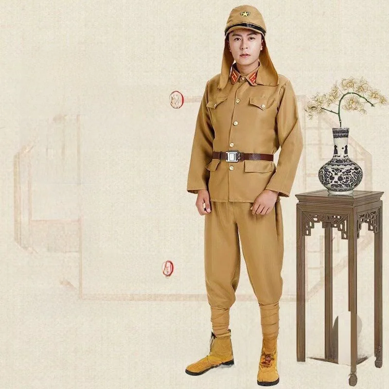 War Theme Performance Costume Japanese Officer Uniform Anti-Japanese War Film Stage Military Uniform Traitor Performance Clothes