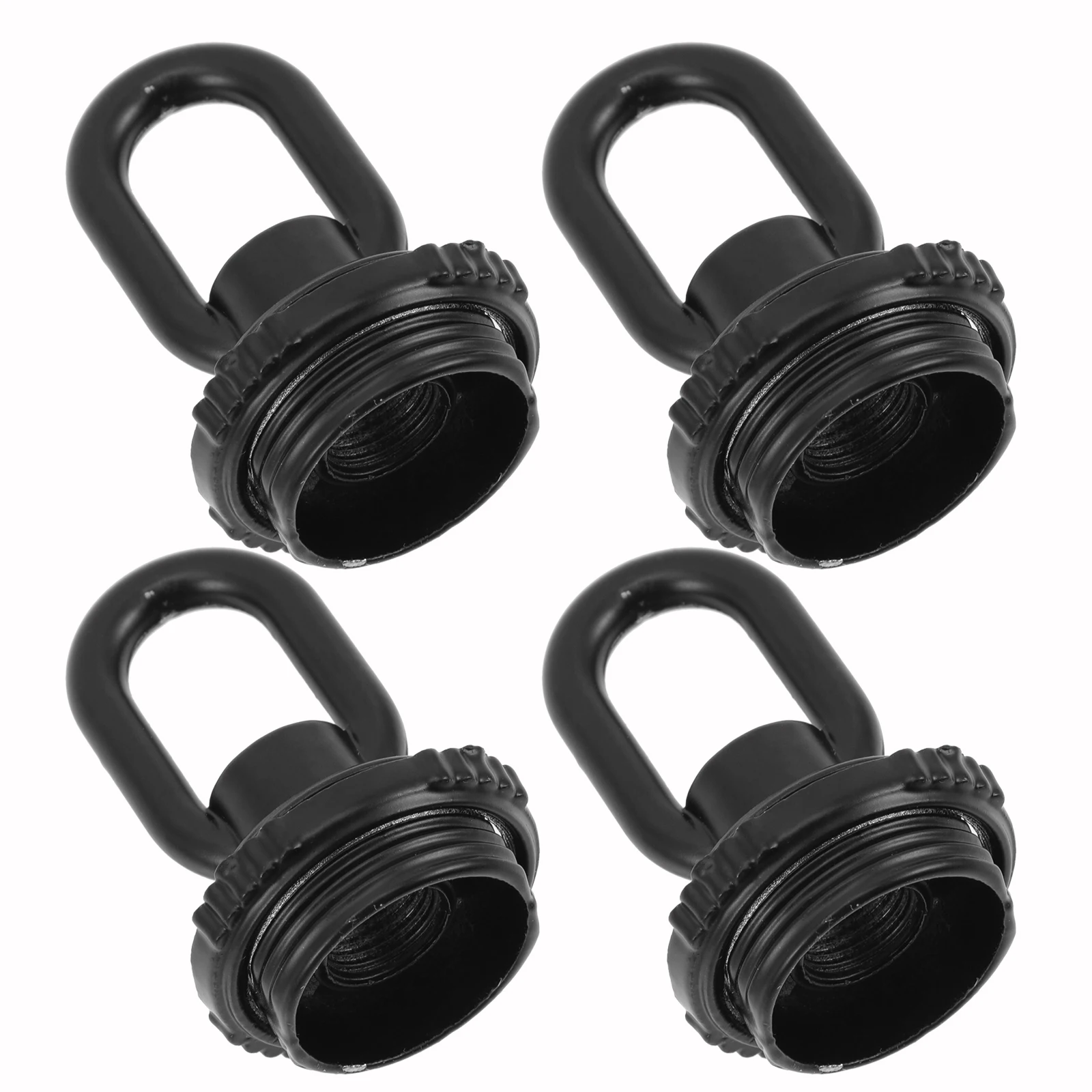 

4pcs Black Threaded Ceiling Hooks for Pendant Lamp Base Heavy Duty Retro Lighting Fixtures Accessories 25kg