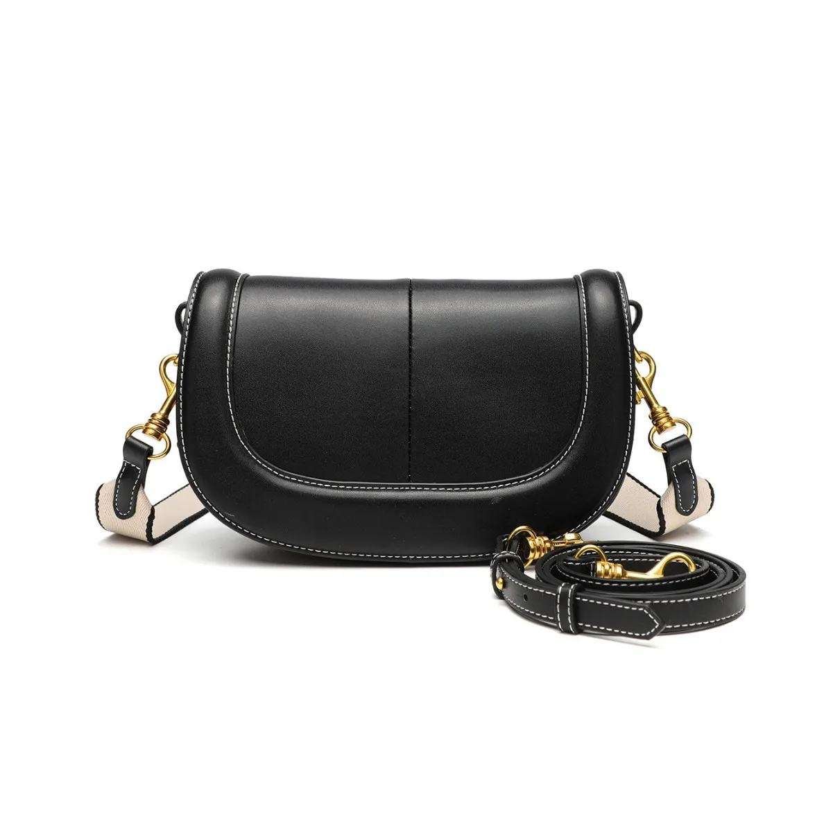 

2025 New Women's Magnetic Flap Saddle Bag, Chic Adjustable Strap Crossbody Purse, Versatile for Work Commute & Casual Use
