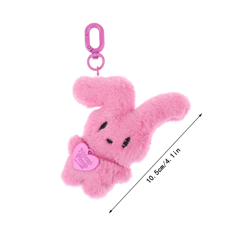 Porte-clés pendentif lapin en peluche de dessin animé, breloques de sac à dos, décoration de voiture, accessoires de sac, mignon, beurre