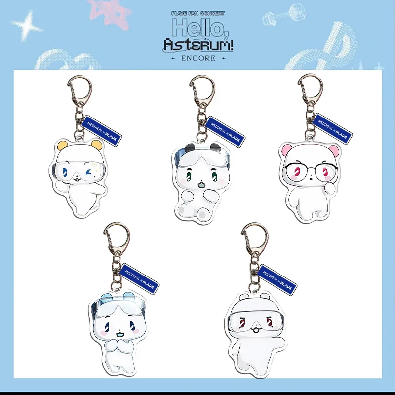 

Kpop PLAVE Keychain Cartoon Cute Acrylic Double Sides Printing Pendant Bag Accessories YEJUN EUNHO BAMBY Fans Collections Gift