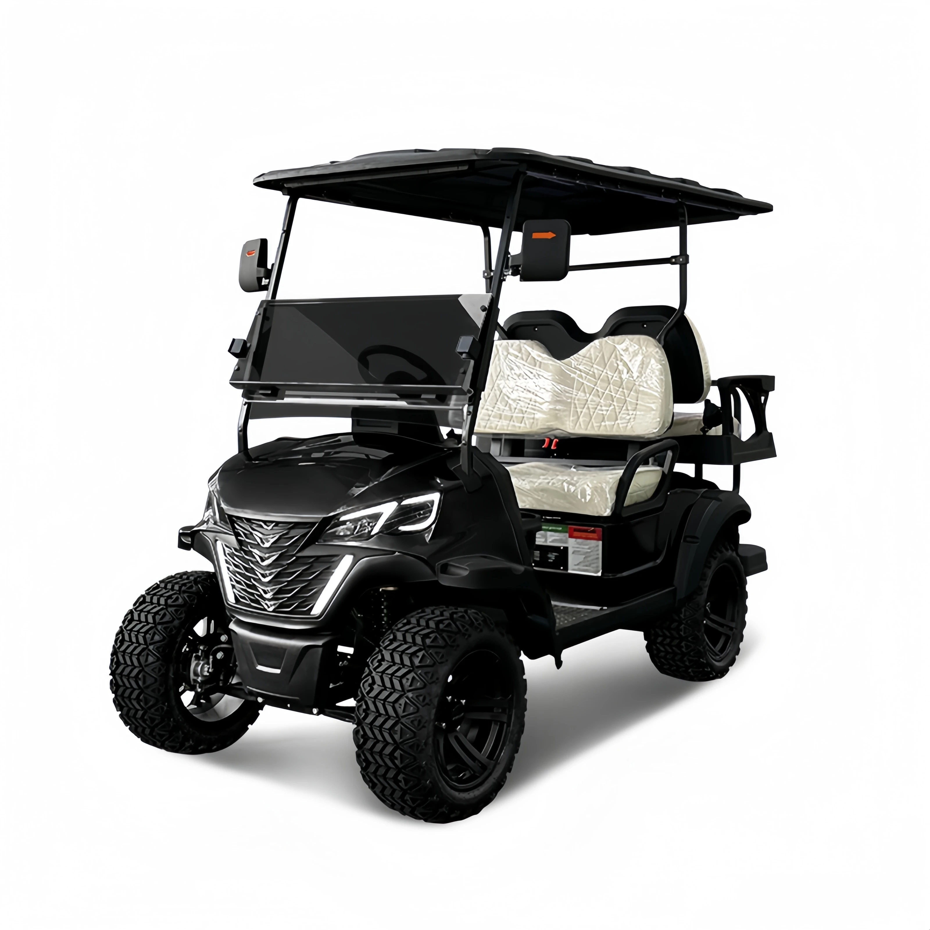 CE Certificate Top Configuration Lithium Battery 4 Seaters Electric Golf Cart With Rear Seats