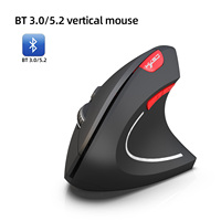 Dual Modes Wireless Vertical Mouse BT 3.0/5.2 Optical 6 Buttons 2400DPI Ergonomic Desktop Upright Mice For Laptop Office