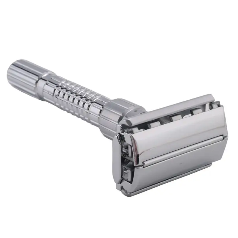 AB46-New Adjustable Double Edge Razor Classic Men Shaving Safety Razors Zinc Alloy Manual Shaver With Travel Box