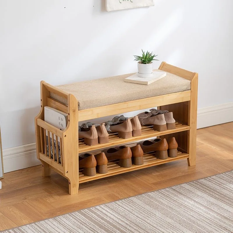 

Eco-Friendly Bamboo Shoe Rack with Adjustable Shelves - Modern Shoe Organizer for Small Spaces Space-Saving Shoe Storage