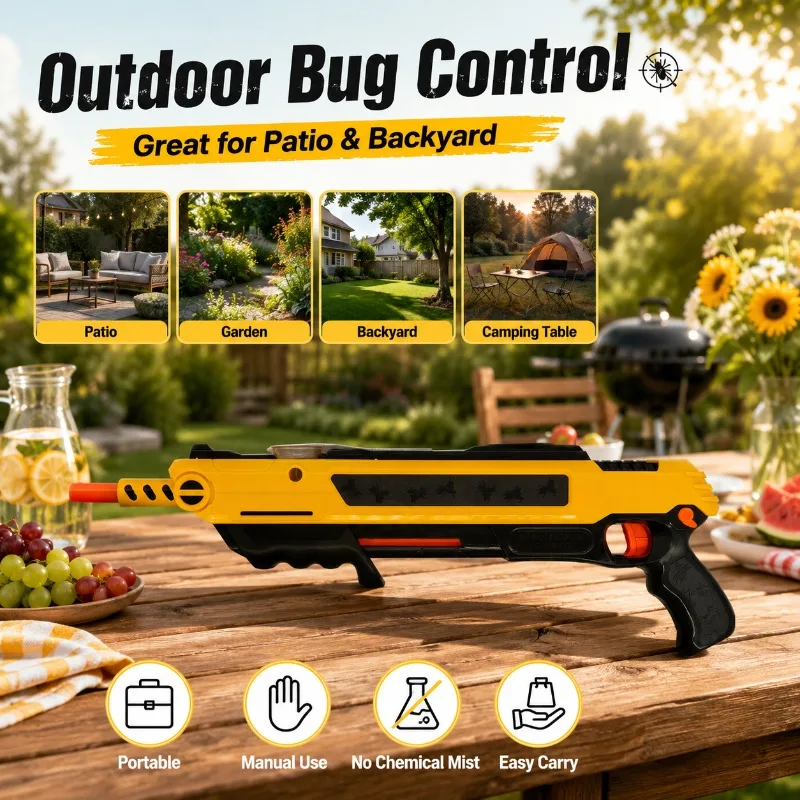 Multi-Functional Leisure 3.0 Salt Driven Bug Repellent Gear Garden Balcony Small Insect Play Accessory Practical Christmas Gift