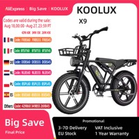 KOOLUX X9 Adult E-bike,750W City ebike，48V13AH Electric Bike，20 lnch Fat Tire E-Mountain Bike，Off-road Electric Bicycle