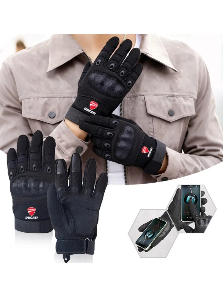 AliExpress Breathable Protective Motorcycle Racing Gloves Motorcross Motorbike Cycling Gloves For Ducati Panigale Diavel Superleggera V4 V2
