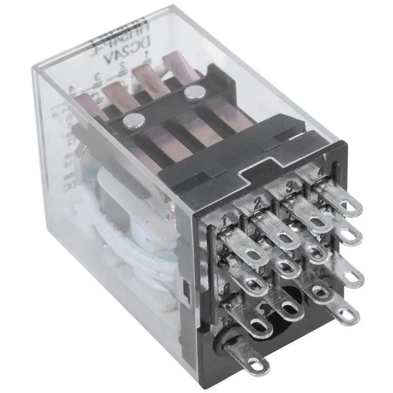 Exquisite-6X DC 24V Coil Volt 4PDT 14 Pin Terminal Electromagnetic Relay HH54P