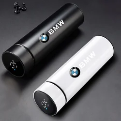 1pcs Car Smart Thermos Bottle Temperature Stainless Travel Mug Emblem For BMW M E90 E91 E92 E93 E60 E61 F10 F07 Car Accessories